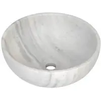 Plieger Round waskom 38x13,6cm marmer wit