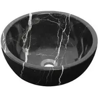 Plieger Round waskom 38x13,6cm marmer zwart