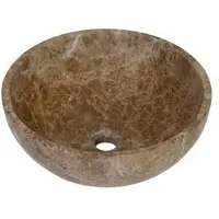 Plieger Round waskom 38x13,6cm marmer bruin