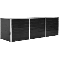 vidaXL Plantenbak verhoogd 240x80x77 cm gegalvaniseerd staal antraciet