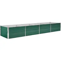 vidaXL Plantenbak verhoogd 320x80x45 cm gegalvaniseerd staal groen