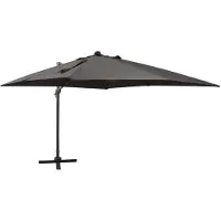 vidaXL Zweefparasol met paal en LED-verlichting 300 cm antracietkleur