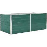 vidaXL Plantenbak verhoogd 160x80x45 cm gegalvaniseerd staal groen
