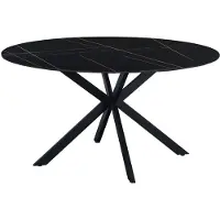 Dimehouse Ronde eettafel Yuna Ø150 cm marmerlook zwart