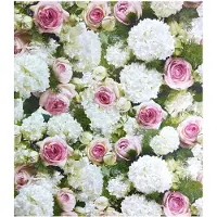 Benza Hortensia's & Rozen Bloemen inpakpapier cadeaupapier - 300 x 70 cm - 3 Rollen
