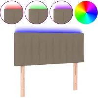 vidaXL Hoofdbord LED 80x5x78/88 cm stof taupe