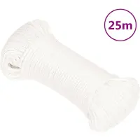 vidaXL Boottouw 3 mm 25 m polypropyleen volwit