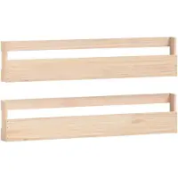 vidaXL Wandschoenenrekken 2 st 110x9x23 cm massief grenenhout