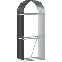 vidaXL Houthouder Antraciet 80x45x190 cm Gegalvaniseerd Staal