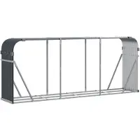 vidaXL Houthouder Antraciet 234x45x100 cm Gegalvaniseerd Staal