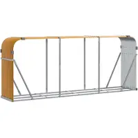 vidaXL Haardhoutopslag 234x45x100 cm gegalvaniseerd staal houtlook