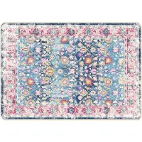 vidaXL Vloerkleed wasbaar 120x180 cm meerkleurig