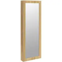 vidaXL Sieradenkast met spiegel en LED wandgemonteerd