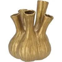 DK Design vaas Aglio - tulpenvaas - goud mat - D20 x H25 cm - Vazen