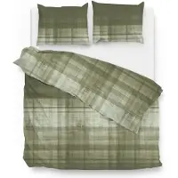 Zohome Zo Home Dekbedovertrek Flanel Marley - kalamata groen 240x200/220cm