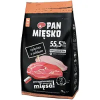 PAN MIĘSKO Dubbelpak: 2x9kg Pan Mięsko Medium Kalf met kalkoen droogvoer voor honden