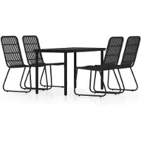 vidaXL 5-delige Tuinset zwart