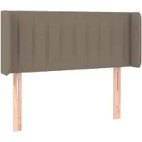 vidaXL Hoofdbord met randen 83x16x78/88 cm stof taupe