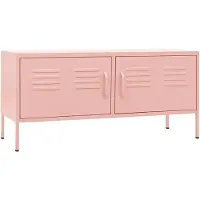 vidaXL Tv-meubel 105x35x50 cm staal roze