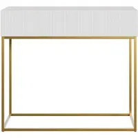 NADUVI Collection Console Vesper | NADUVI Collection spaanplaat wit 90x79x31.6 cm kaptafels | NADUVI