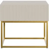 Selsey Nachtkastje Vesper | Design spaanplaat grijs 50x44x31.6 cm nachtkastjes | NADUVI