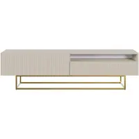 Selsey TV-meubel Vesper open vak | Design spaanplaat grijs 175x46x31 cm tv-meubels | NADUVI