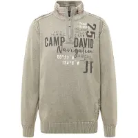 CAMP DAVID Trui grijs / kaki / zwart