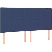 vidaXL Hoofdbord blauw 200x5x118/128 cm stof