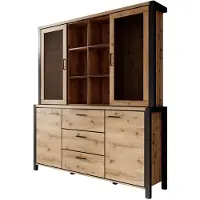 Meubella | Buffetkast eiken zwart 180x40x200
