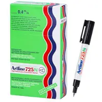 Artline 725N Permanentmarker Extra Fijn Ronde punt - 0,4 mm Zwart Navulbaar Waterbestendig 12 Stuks