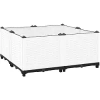 vidaXL Plantenbak verhoogd 80x80x38 cm polypropyleen
