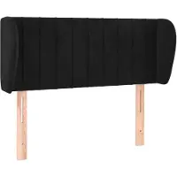 vidaXL Hoofdbord met randen 93x23x78/88 cm fluweel zwart