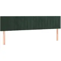 vidaXL Hoofdborden 180x5x78/88 cm fluweel donkergroen