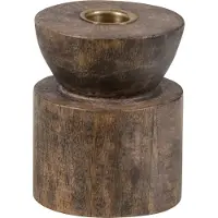 Woood Aiden kandelaar mangohout 9cm