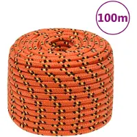vidaXL Boottouw 14 mm 100 m polypropyleen oranje