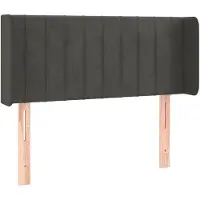 vidaXL Hoofdbord met randen 83x16x78/88 cm fluweel donkergrijs