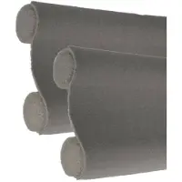 AMIG Tochtstrip - 2x - tochtwering - grijs - foam - 100 x 3,5 cm - deur tochtstopper - Tochtstrippen