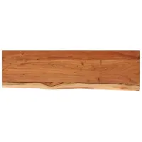 vidaXL Wandschap rechthoekig natuurlijke rand 110x30x2,5 cm acaciahout