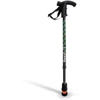 Flexyfoot - Wandelstok met Derby handvat - zwart - in hoogte verstelbaar 70 - 96 cm