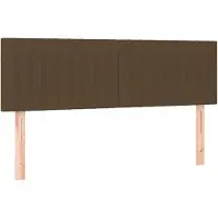 vidaXL Hoofdborden 144x5x78/88 cm stof donkerbruin