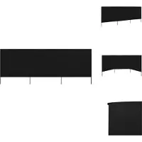 vidaXL Inklapbaar Windscherm - 3-panelig - 400 x 120 cm - zwart - Windscherm (tent)