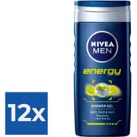 Nivea MEN Energy - 250 ml - Douchegel - Voordeelverpakking 12 stuks
