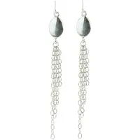 Behave - Oorhangers dames - Avondstijl sierlijk - Zilverkleur met kwast