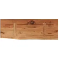 vidaXL Wandschap rechthoekig natuurlijke rand 70x30x3,8 cm acaciahout