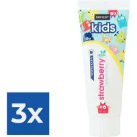 Sence Tandpasta Kids Aardbei 3 x75 ml - Vegan 3 tot 8 Jaar