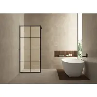 Boss & Wessing Bws inloopdouche met handdoekbeugel 90x200 cm 10 mm nano coating zwart