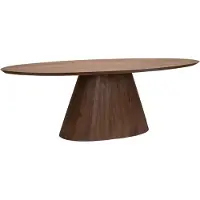 Tower Living Premana oval diningtable - 260x120 - mud brown (Bruin, 260x120x77cm)