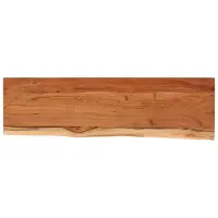 vidaXL Wandschap rechthoekig natuurlijke rand 70x20x2,5 cm acaciahout