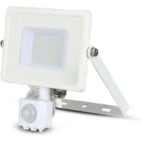 LED Solution LED-oplossing: Witte LED-schijnwerper 30W met bewegingssensor. Premium. Kleurtemperatuur: Warm wit, 457