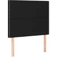 vidaXL Hoofdbord zwart 100x5x118/128 cm stof